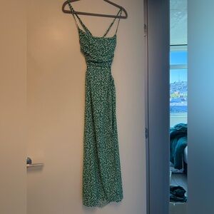 Floral Green Midi Dress